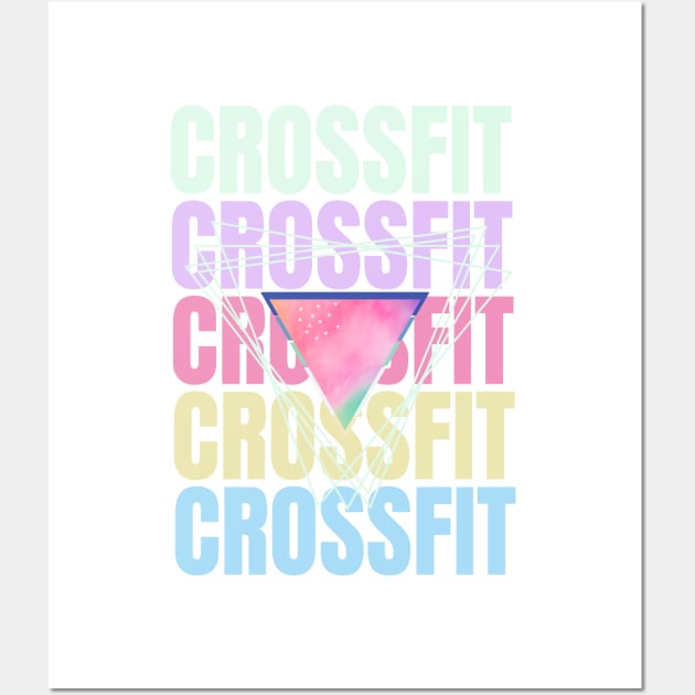 The word crossfit in pastel tones Wall Art by Studio468